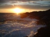Rocky coast and Cornish sunrise